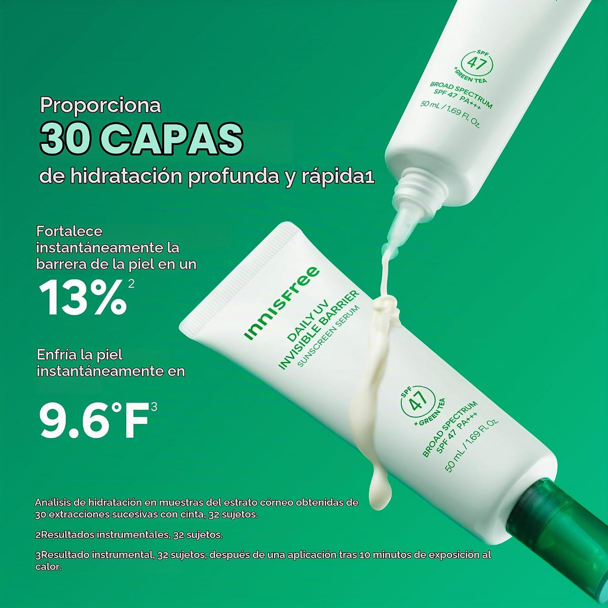innisfree Suero protector solar de barrera invisible UV diario, amp...