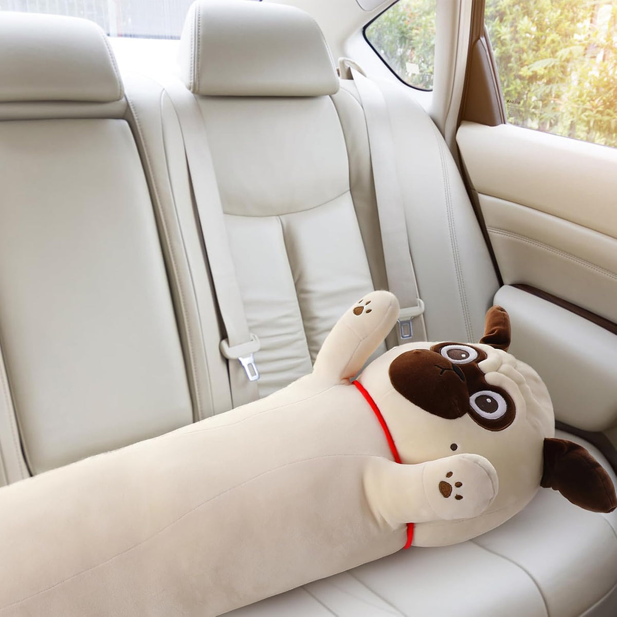 MaoGoLan Almohada de Peluche Super Suave de Perro Pug de 109 cm de...