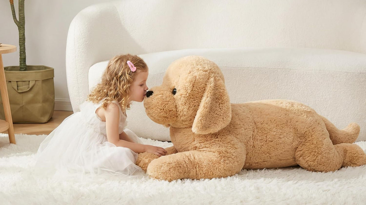 IKASA Juguete de peluche gigante de Labrador de 43 pulgadas, cachor...