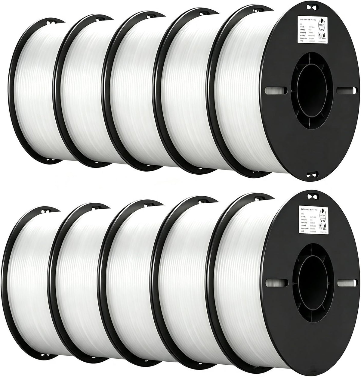 Creality Filamento PLA para impresora 3D, negro, paquete de 10, 22...
