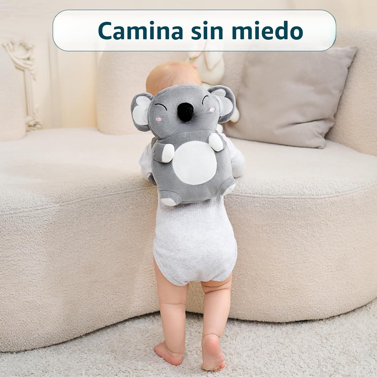 Mochila protectora para la cabeza del bebé para caerse Gatear y cam...