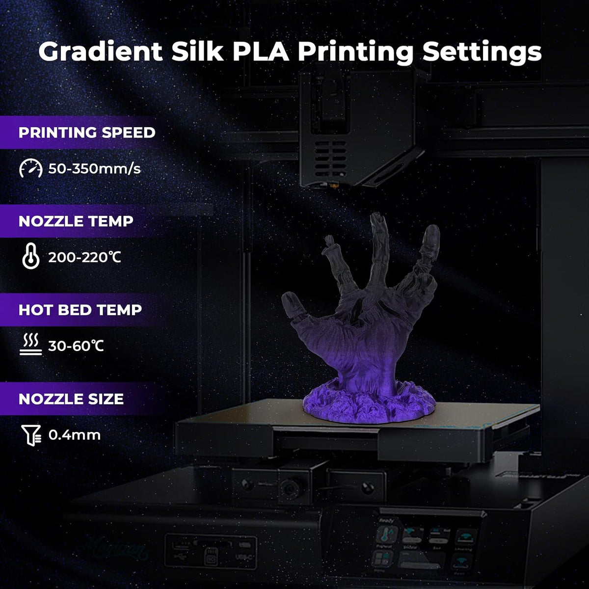 AMOLEN - Filamento PLA para impresora 3D de 0.069 pulgadas, filamen...