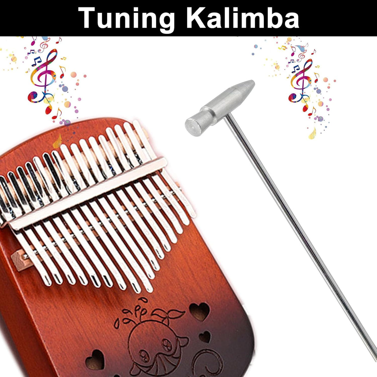 Martillo pequeño para afinar piano de pulgar Kalimba, mazo pequeño,...
