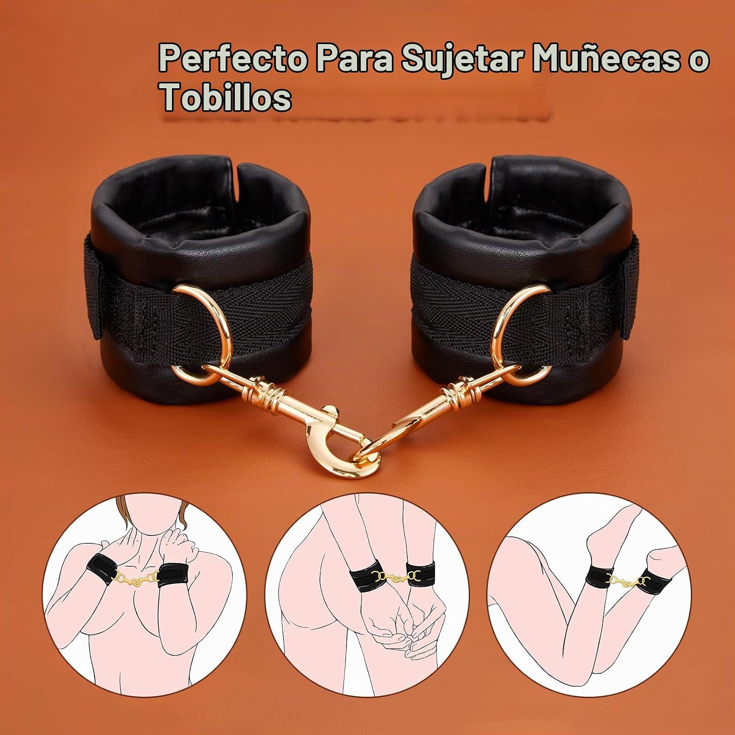 UTIMI - Puños sexuales ajustables \u2013 Restricciones BDSM de cuer...