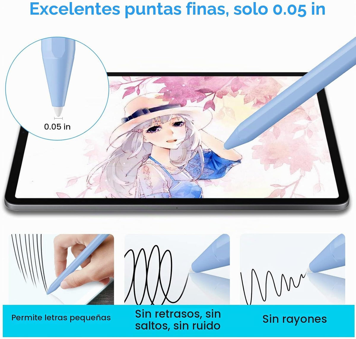 Lápiz óptico para iPad (2026-2018) con rechazo de palma de carga rá...