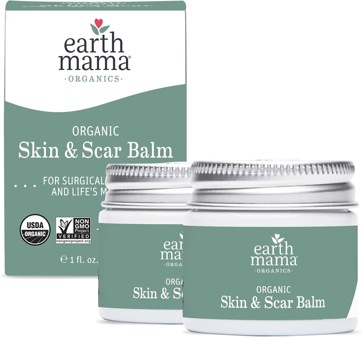 Earth Mama - Bálsamo orgánico para la piel y cicatrices - (paquete...