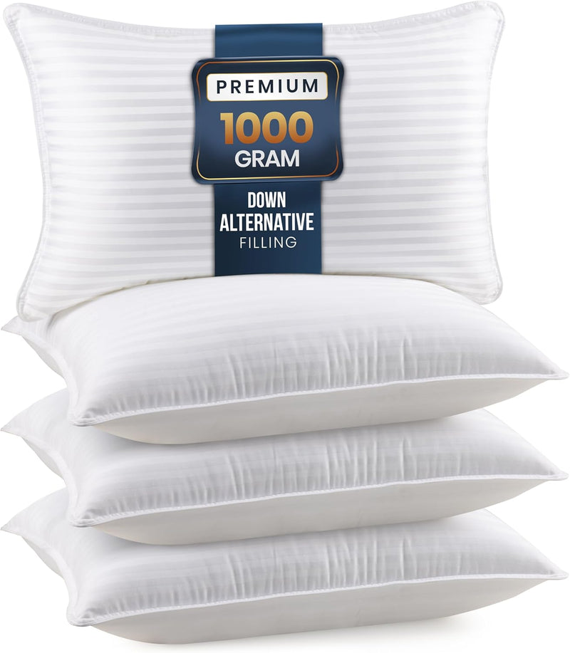 Utopia Bedding Juego de 4 almohadas de cama de hotel para dormir, a...