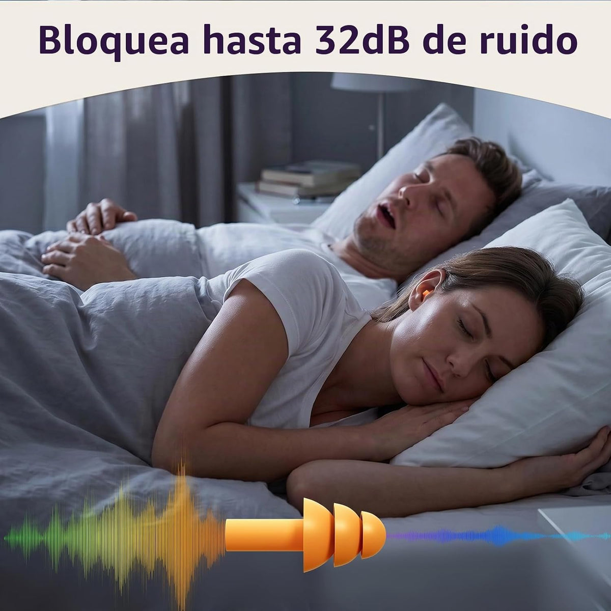 20 pares de tapones para los oídos para dormir, reutilizables de 32...
