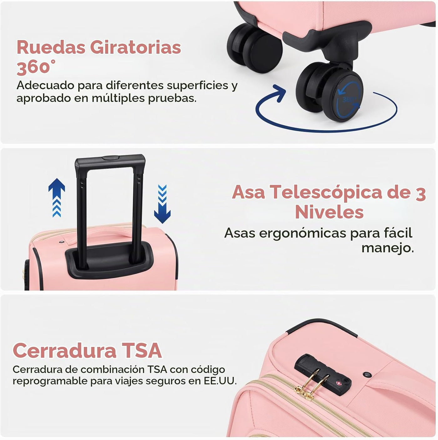 Softside - Maleta de mano expandible con apertura superior de 20 pu...