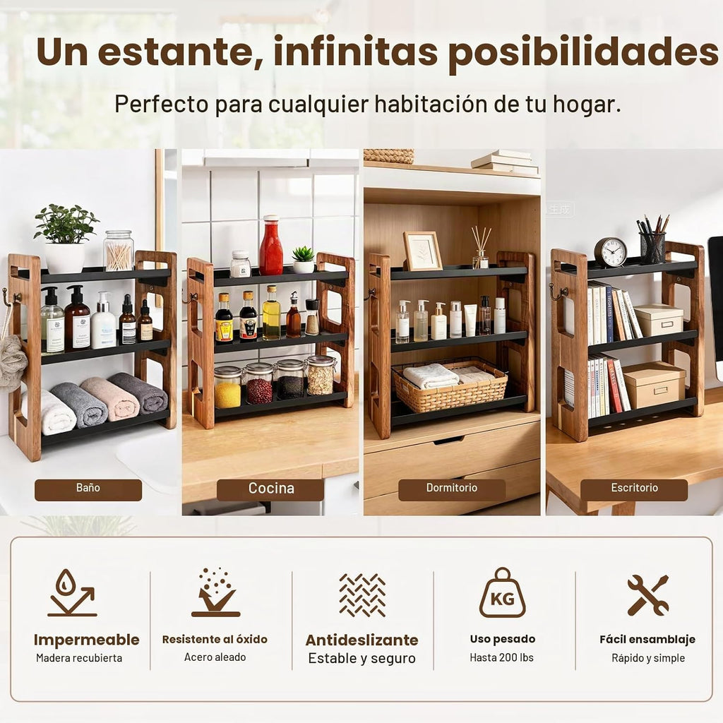 Organizador de mostrador de baño, estante de mostrador de baño, org...