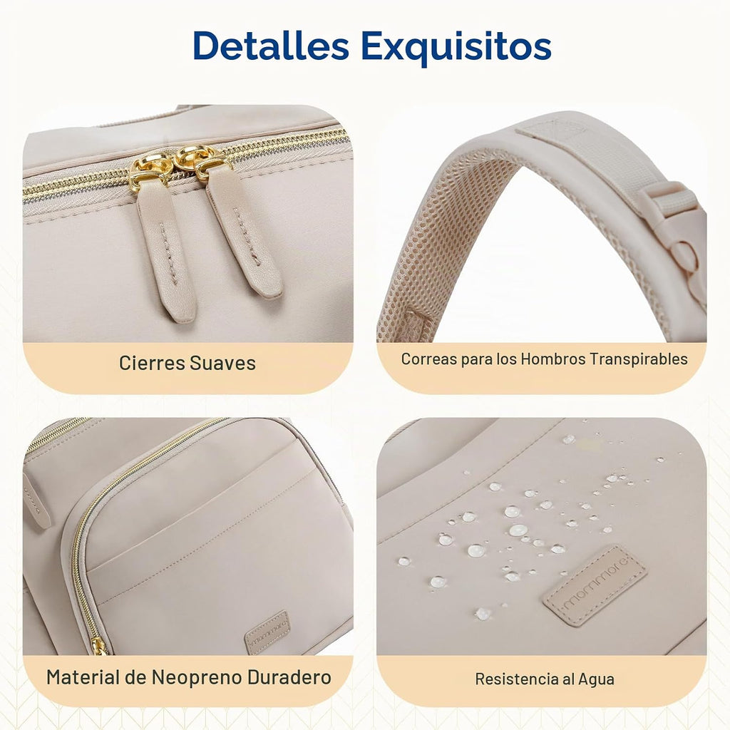 mommore Mochila de pañales de neopreno, mochila pequeña y ligera pa...