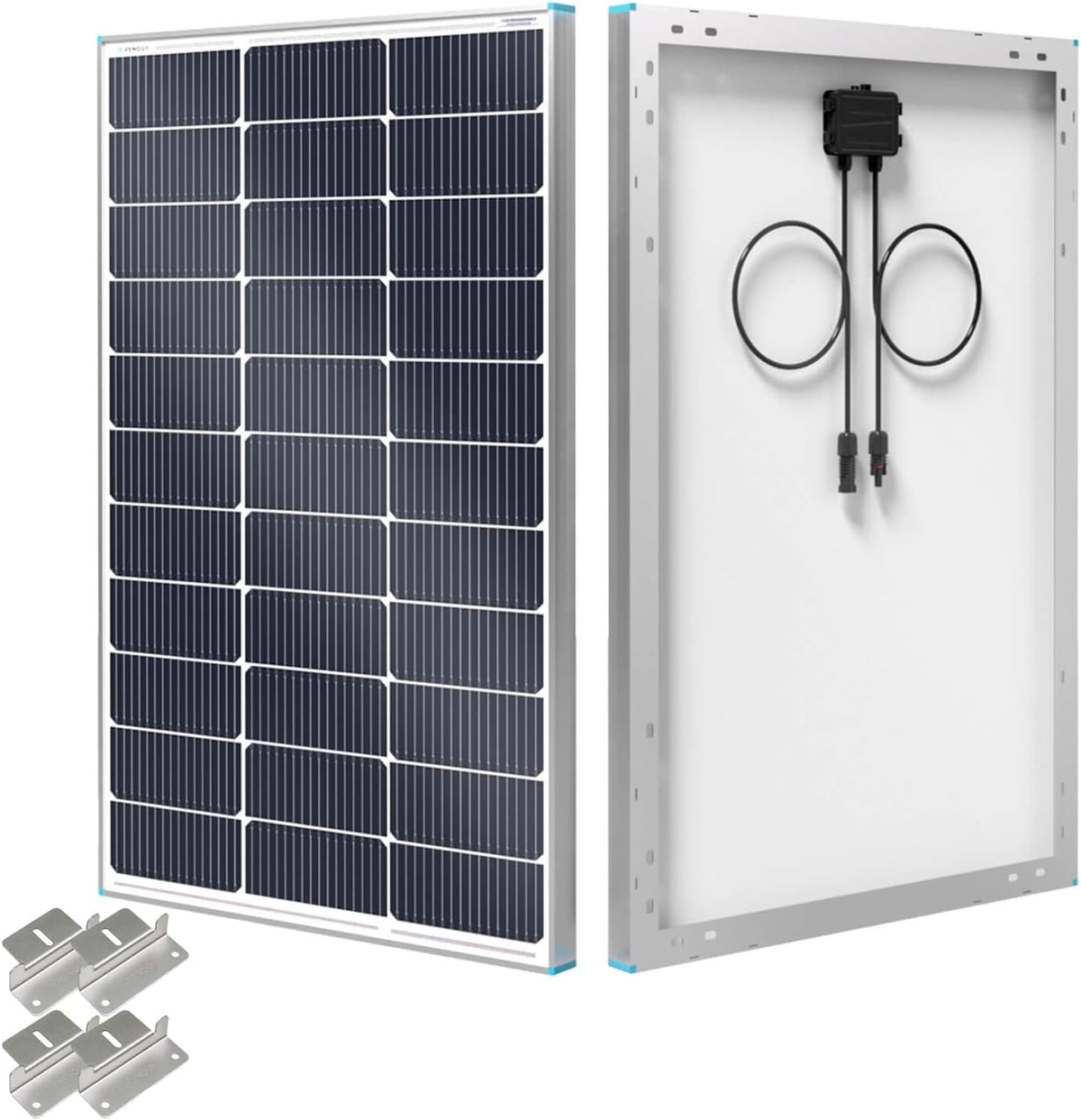 Renogy Panel Solar de 100 Vatios 12 Voltios con Soportes de Montaje...