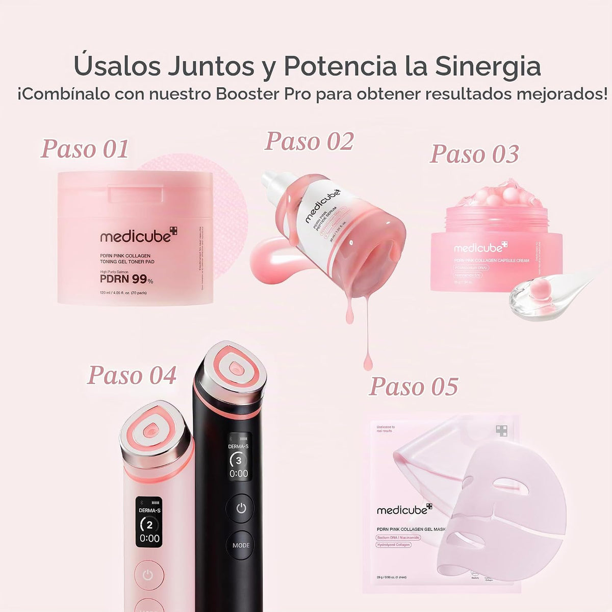 medicube Salmon DNA PDRN Duo para principiantes: máscara de gel de...