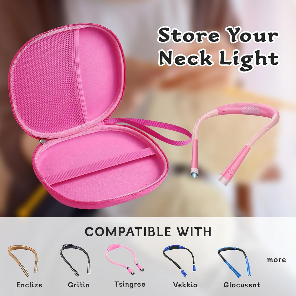 CAIOVSE Funda para luz de lectura de libros compatible con Glocusen...