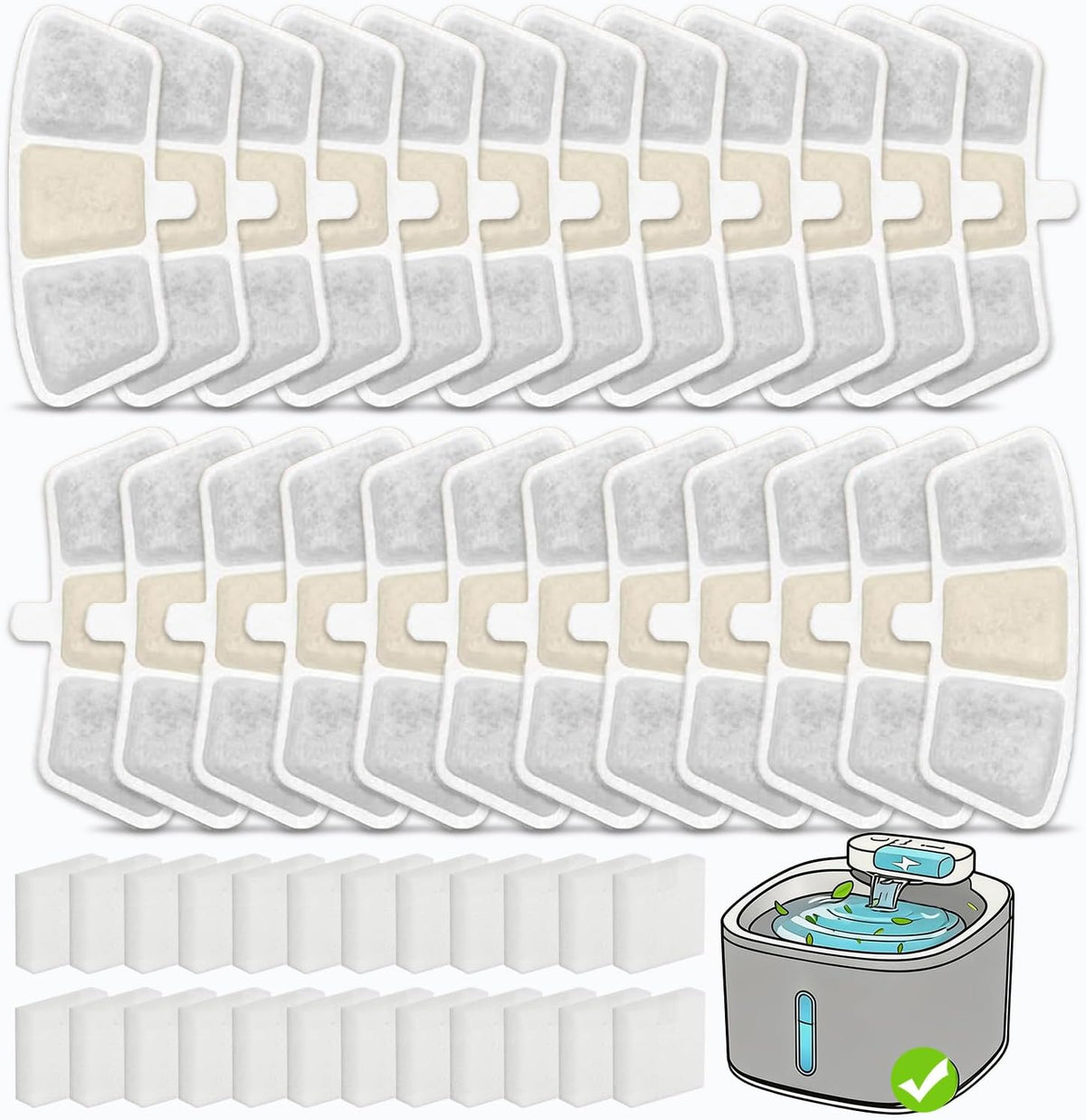 PW04 - Paquete de 12 filtros inalámbricos para fuente de agua dura,...