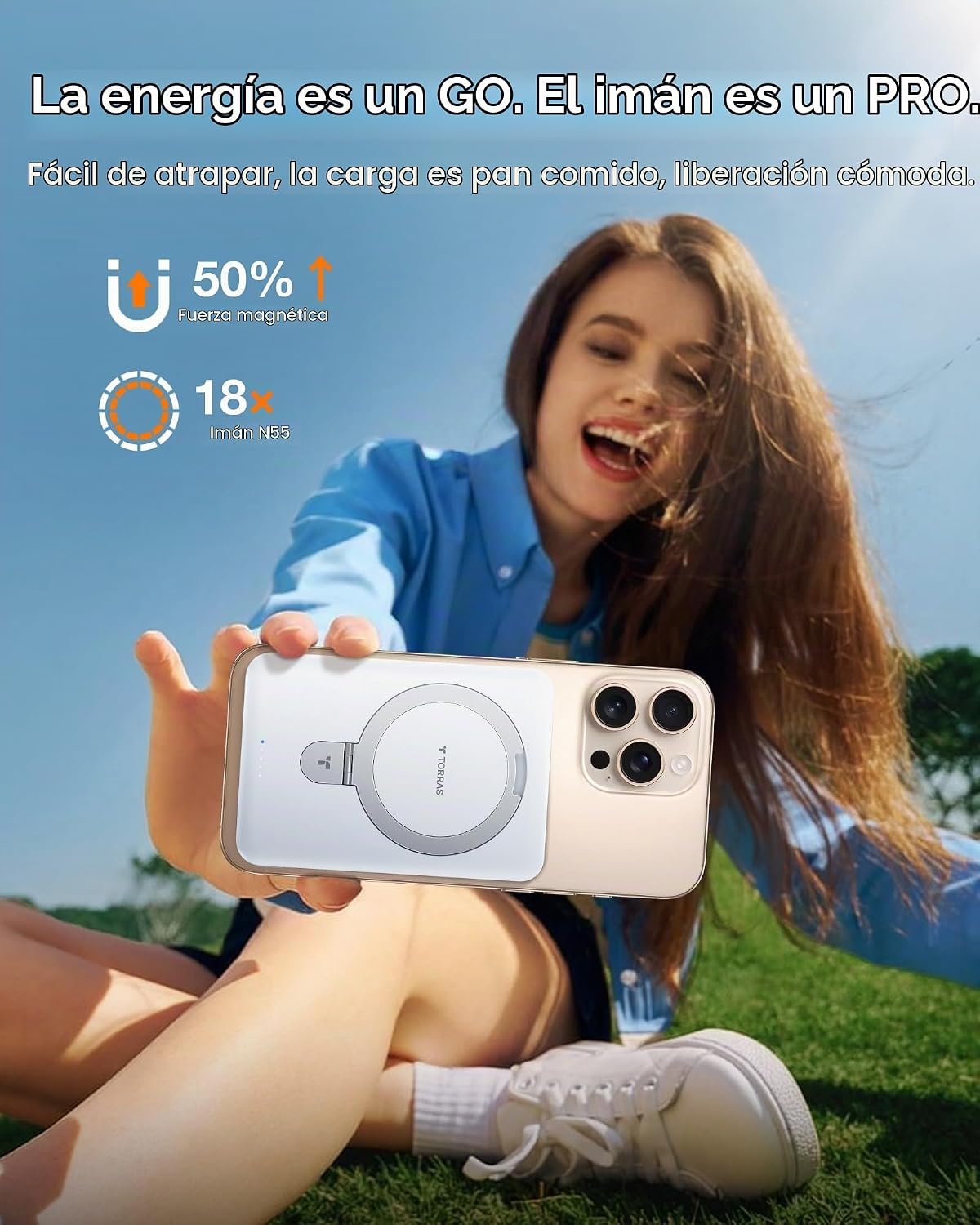 TORRAS - Cargador portátil para iPhone 18 Pro Max, banco de energía...