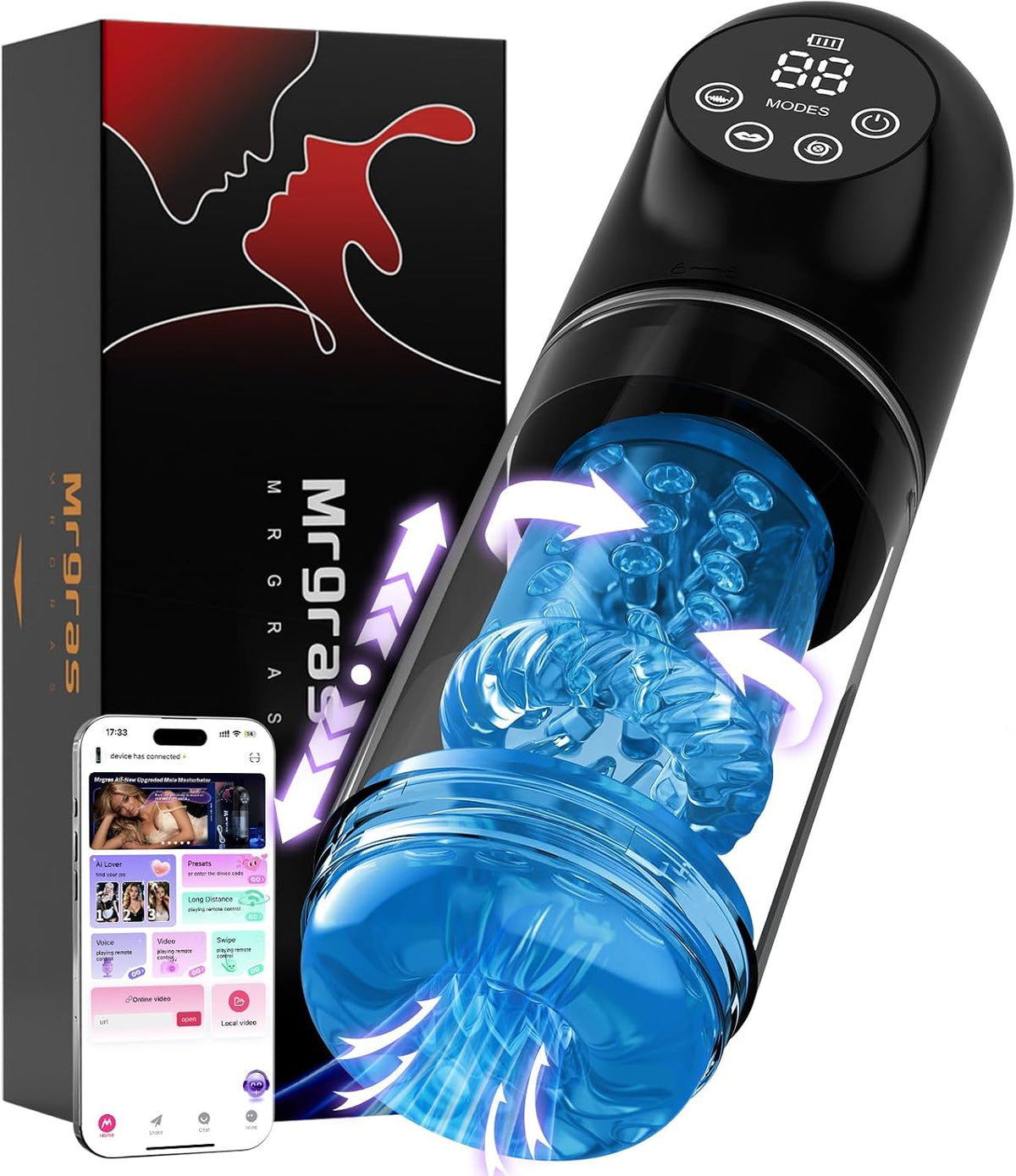 Bomba de pene masturbador masculino \u2013 AI Sync Juguetes sexuale...