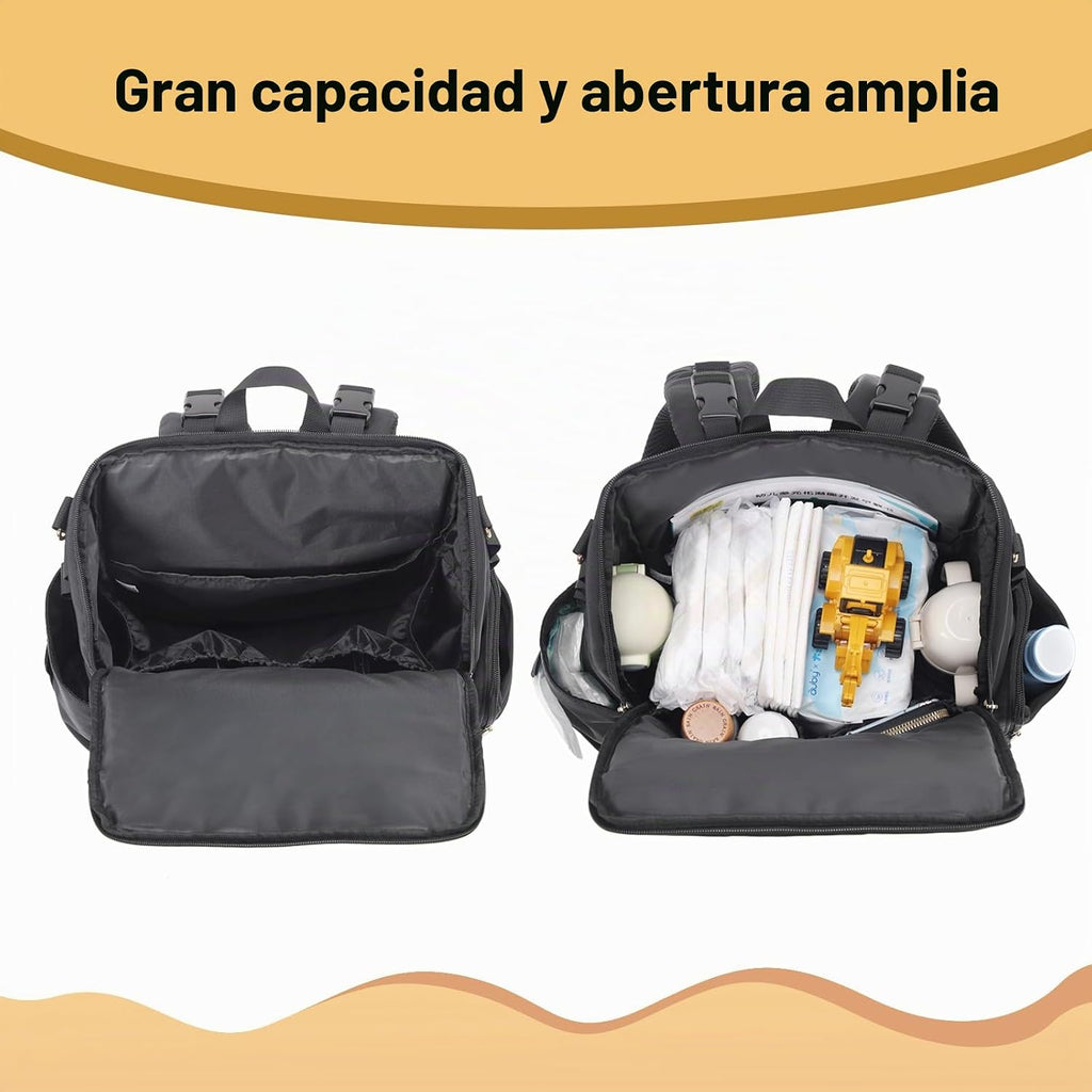 vosmles Elegante bolsa de pañales para bebé, bolsa de bebé con camb...