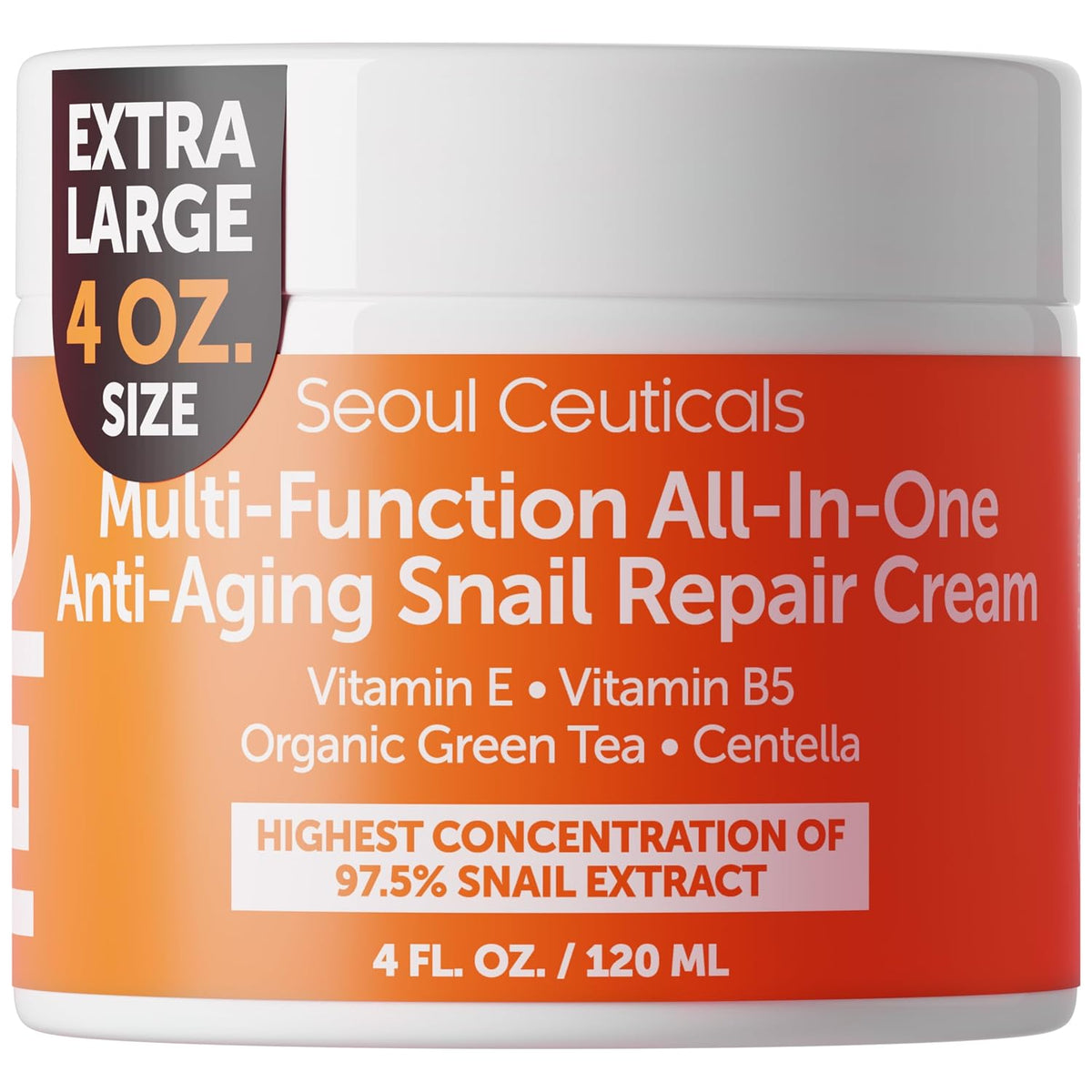 SeoulCeuticals 97% Snail Mucin Crema hidratante facial coreana para...