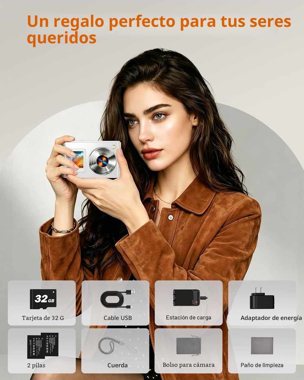 Cámara digital 8K para fotografía con WiFi, enfoque automático de 9...