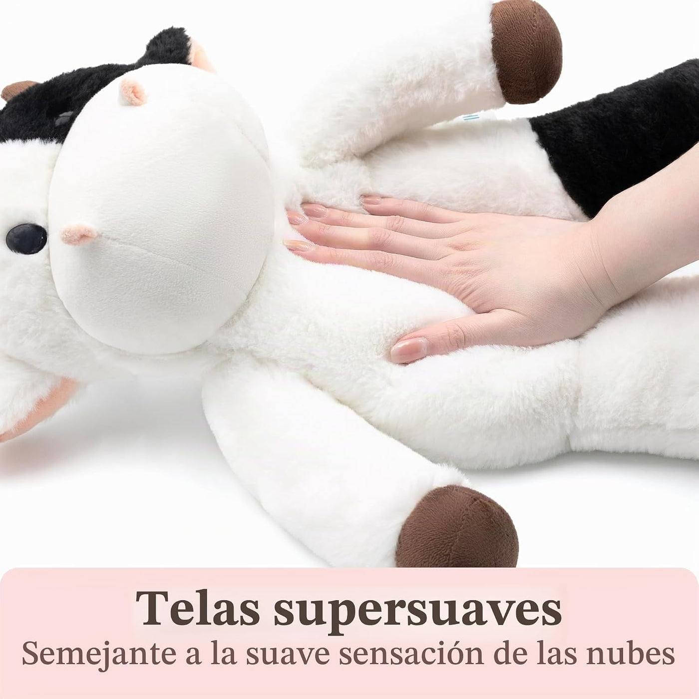 IKASA Juguete de peluche de vaca grande, 18 pulgadas, juguetes espo...
