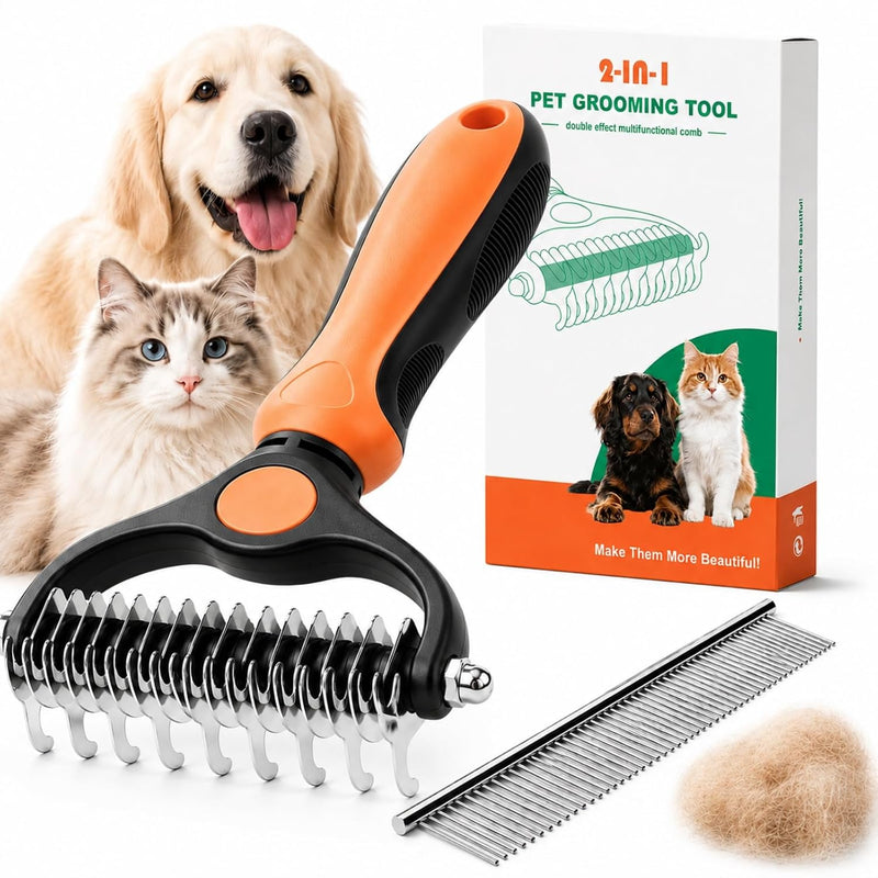 Herramienta de aseo para mascotas 2 en 1 para perros y gatos, juego...