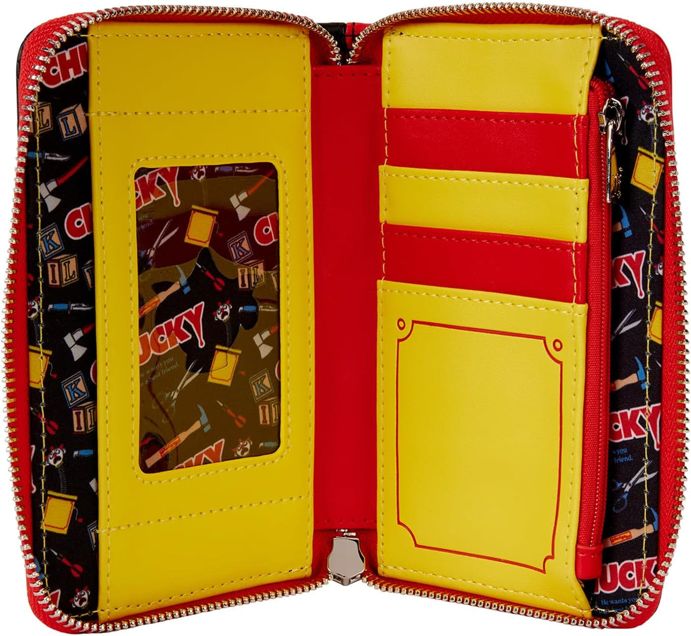 Loungefly Cartera universal Chucky con cremallera alrededor