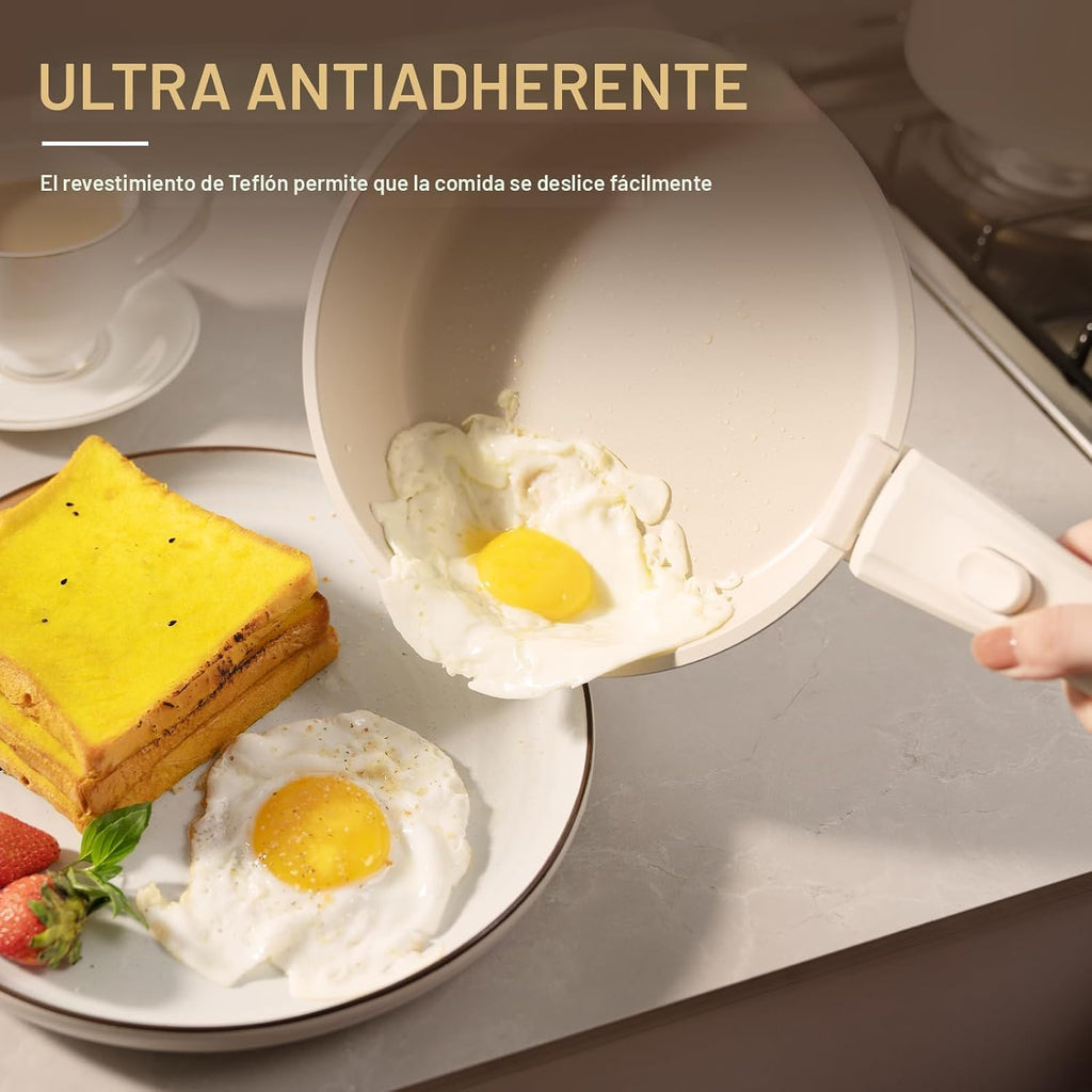 Astercook Juego de 23 ollas y sartenes antiadherentes, juego de ute...