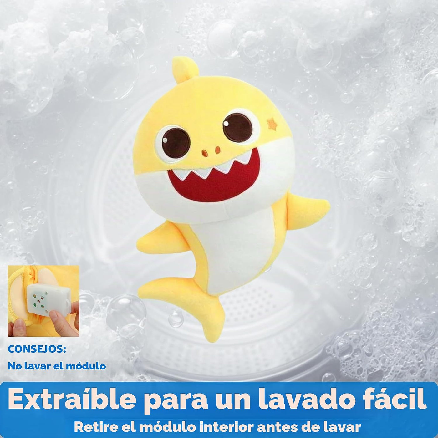 Pinkfong Baby Shark - Peluche musical de peluche, reproduce cancion...