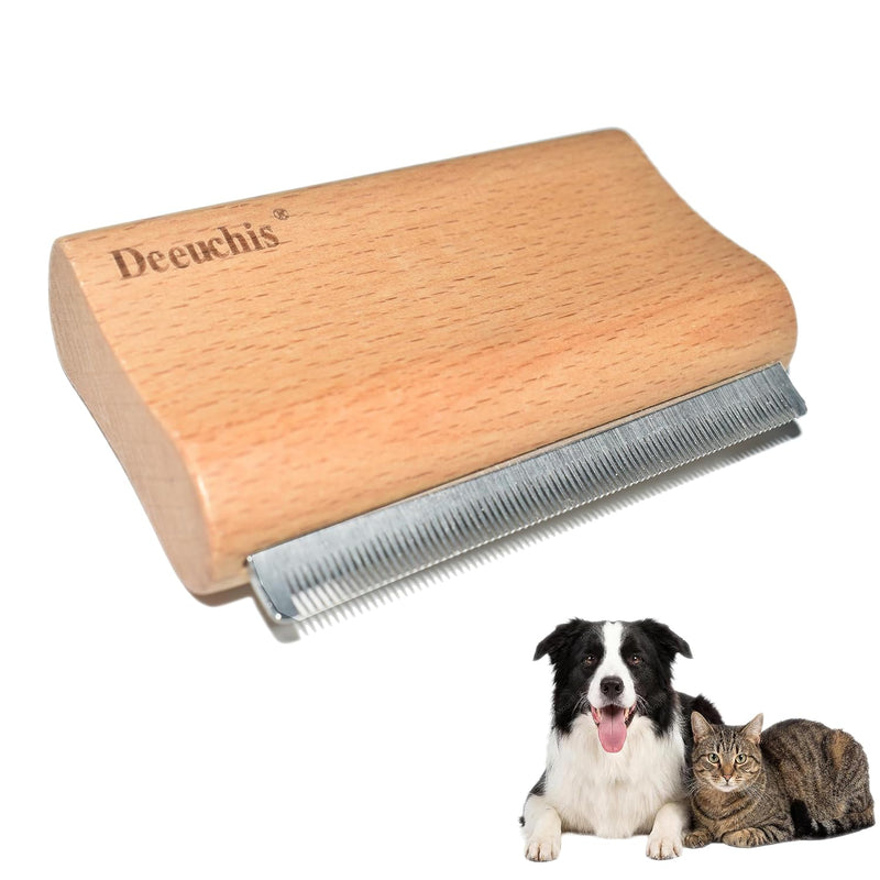 DEEUCHIS Cepillo de madera para perros, gatos y caballos, herramien...