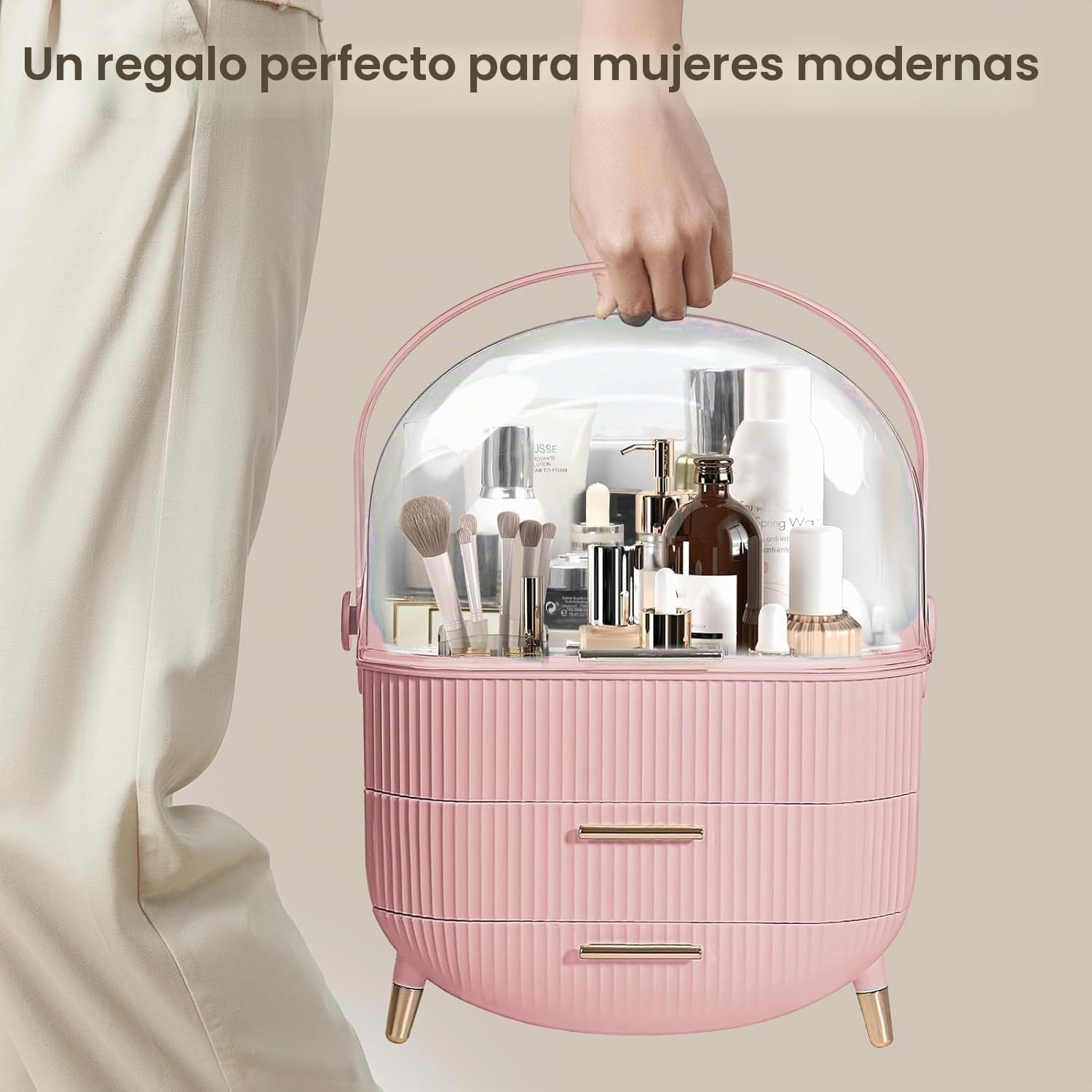 Organizador de maquillaje para tocador, organizador de cosméticos y...