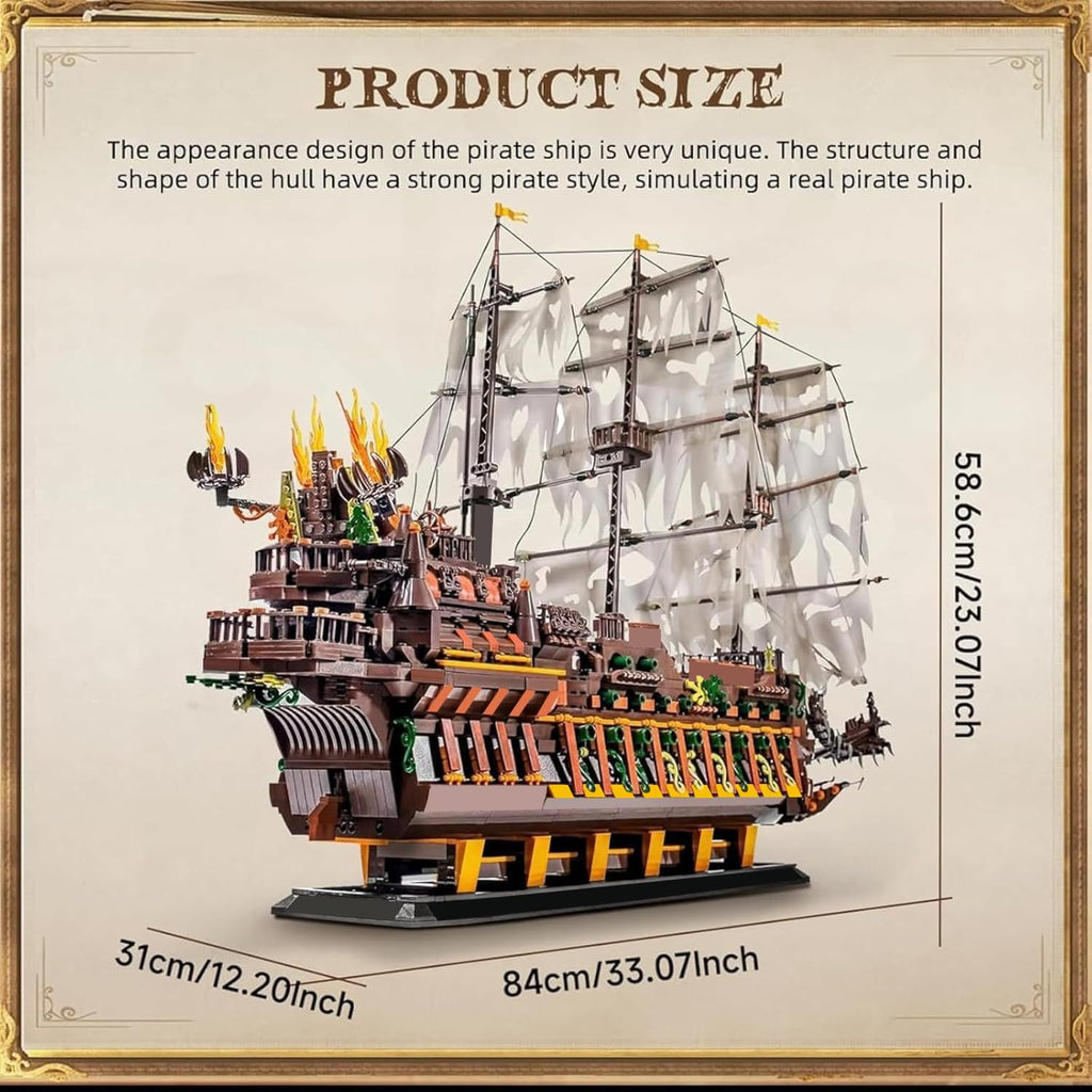 Mold King Kits de bloques de construcción de modelo de barco pirata...
