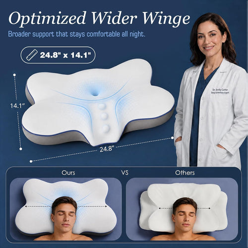 Almohada cervical ultra refrescante para aliviar el dolor de cuello...