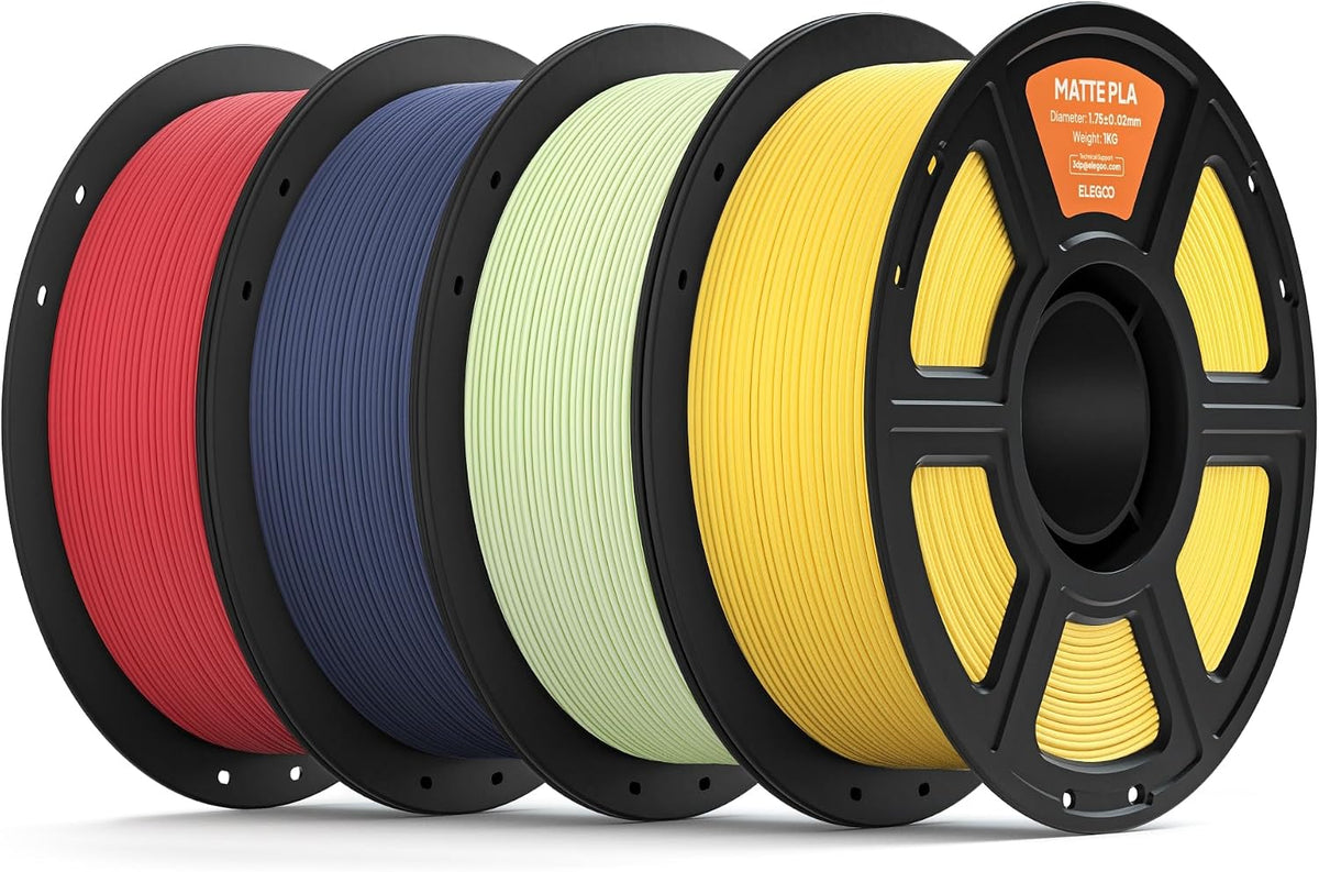 ELEGOO Filamento de impresora 3D PLA mate 0.07 in paquete 8.8 lbs 4...