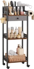 FURFUN - Soporte de baño, carrito de maquillaje con cajón para cosm...