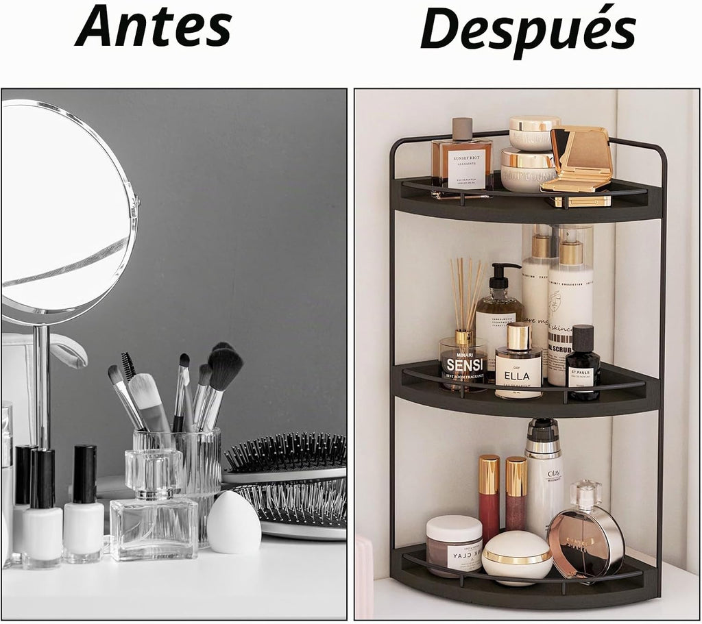 Fixwal Organizador de esquina para encimera de baño, organizador de...