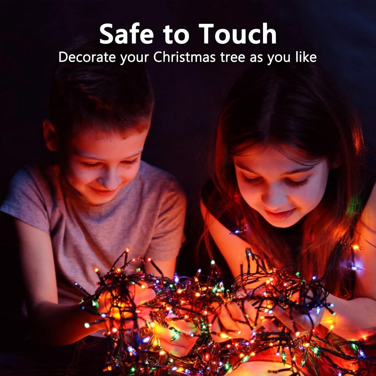 BHCLIGHT Luces de Navidad en racimo de 1500 LED de 75 pies, luces d...