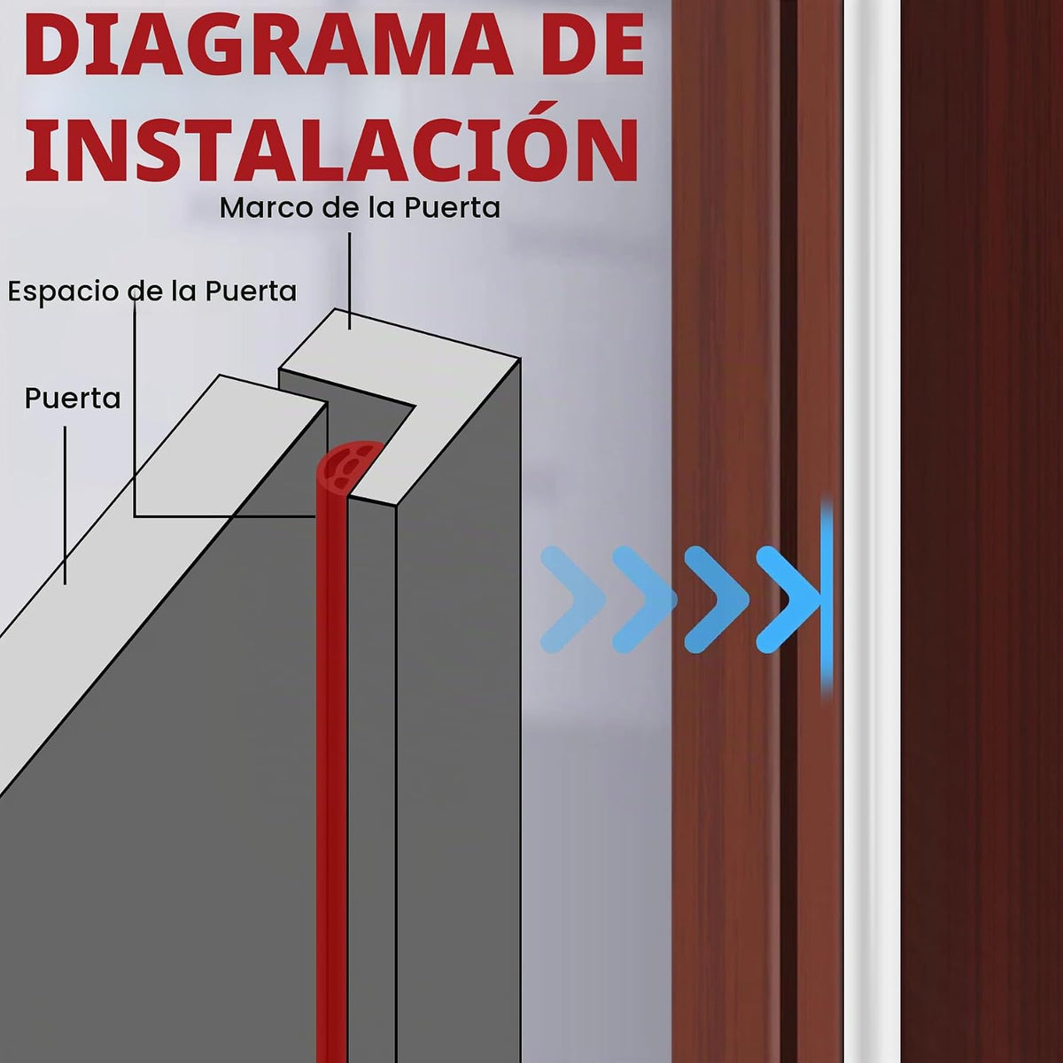 40 pies de burlete de goma EPDM para puertas y ventanas, sello de g...
