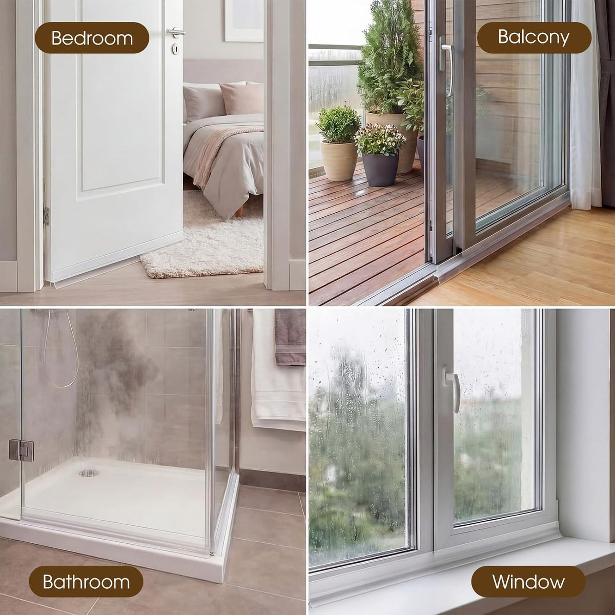 Klyyo Clyro Burlete de puerta en forma de T de 32.8 pies x 1.97 pul...