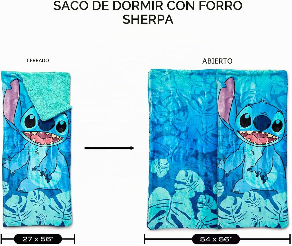 Juego de saco de dormir Stitch \u2013 Paquete con bolsa de dormir s...