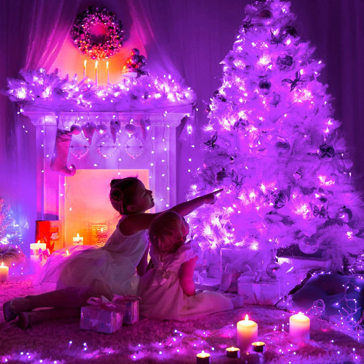 JMEXSUSS 200 luces LED de Halloween para interiores y exteriores, g...