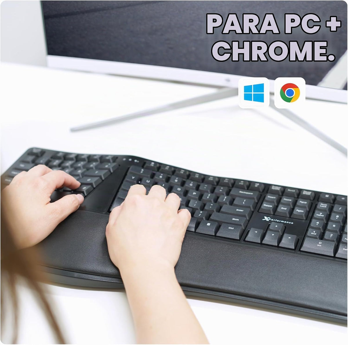 X9 Teclado ergonómico inalámbrico con reposamuñecas - Tu comodidad...