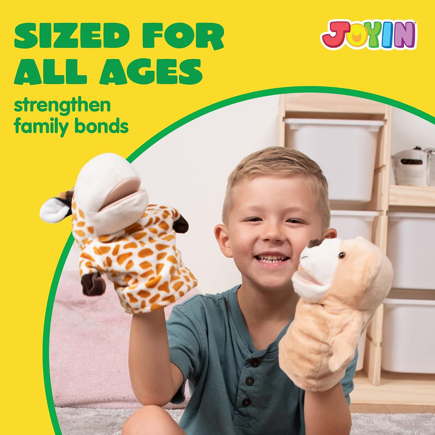 JOYIN Juego de marionetas de mano para niños con boca de trabajo, j...