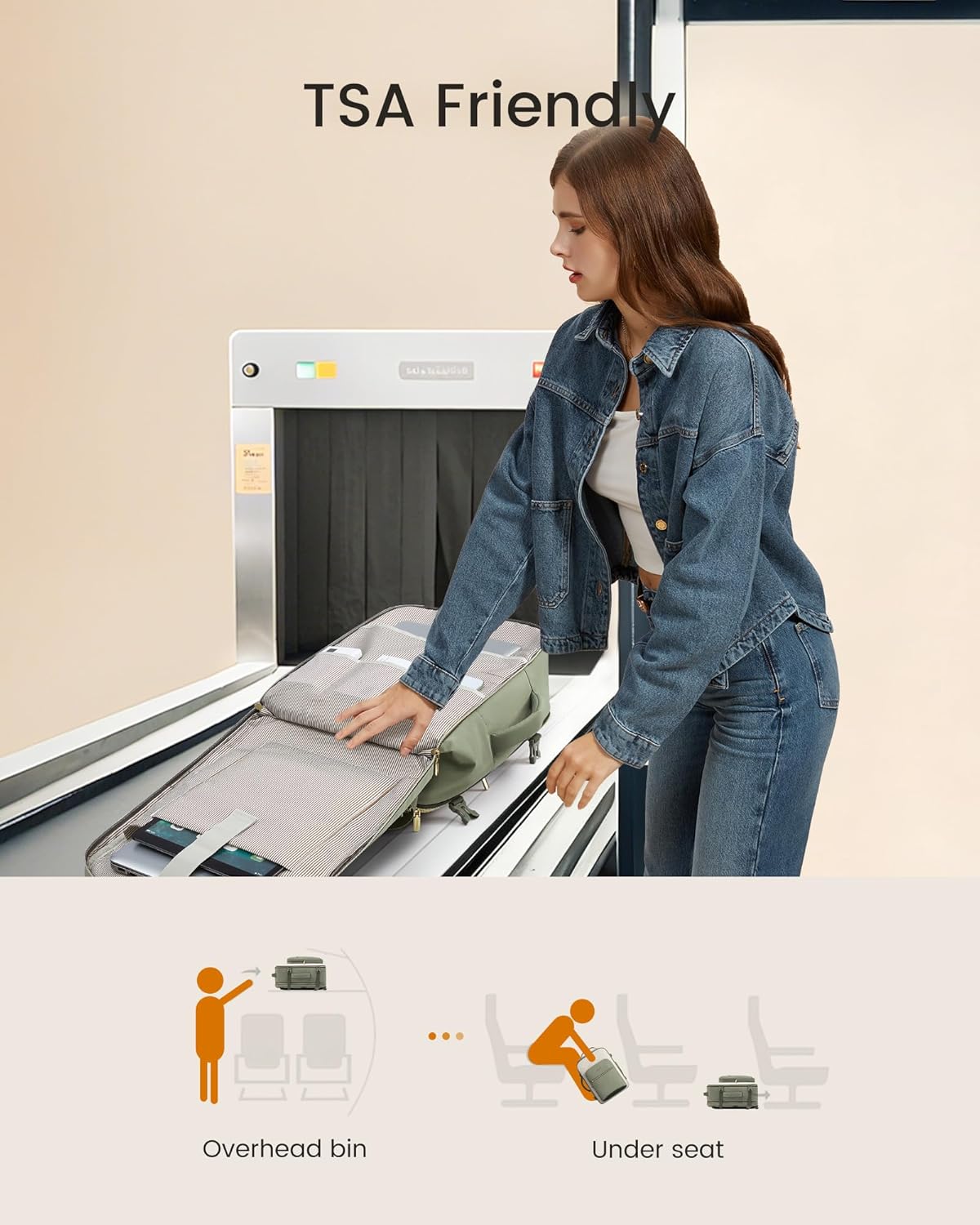 LOVEVOOK Mochila de viaje de 40 L para mujeres y hombres, equipaje...