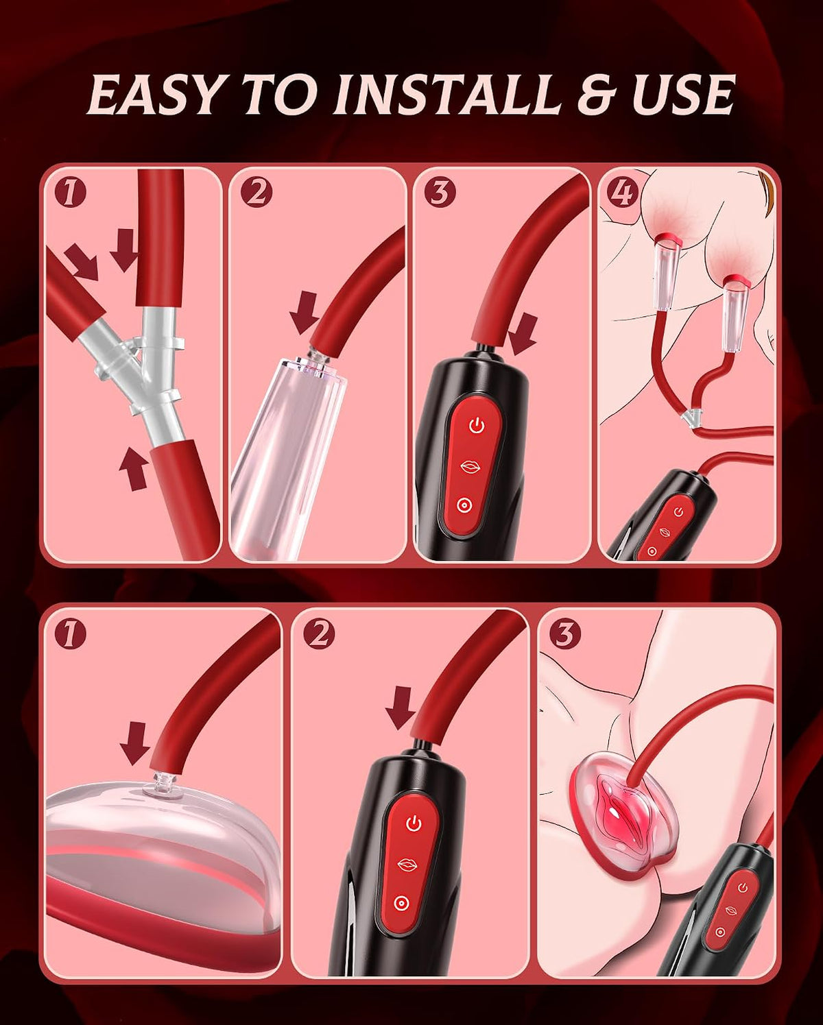 Bomba de Coño Juguetes Sexuales para Adultos - Kit de Juguetes BDSM...