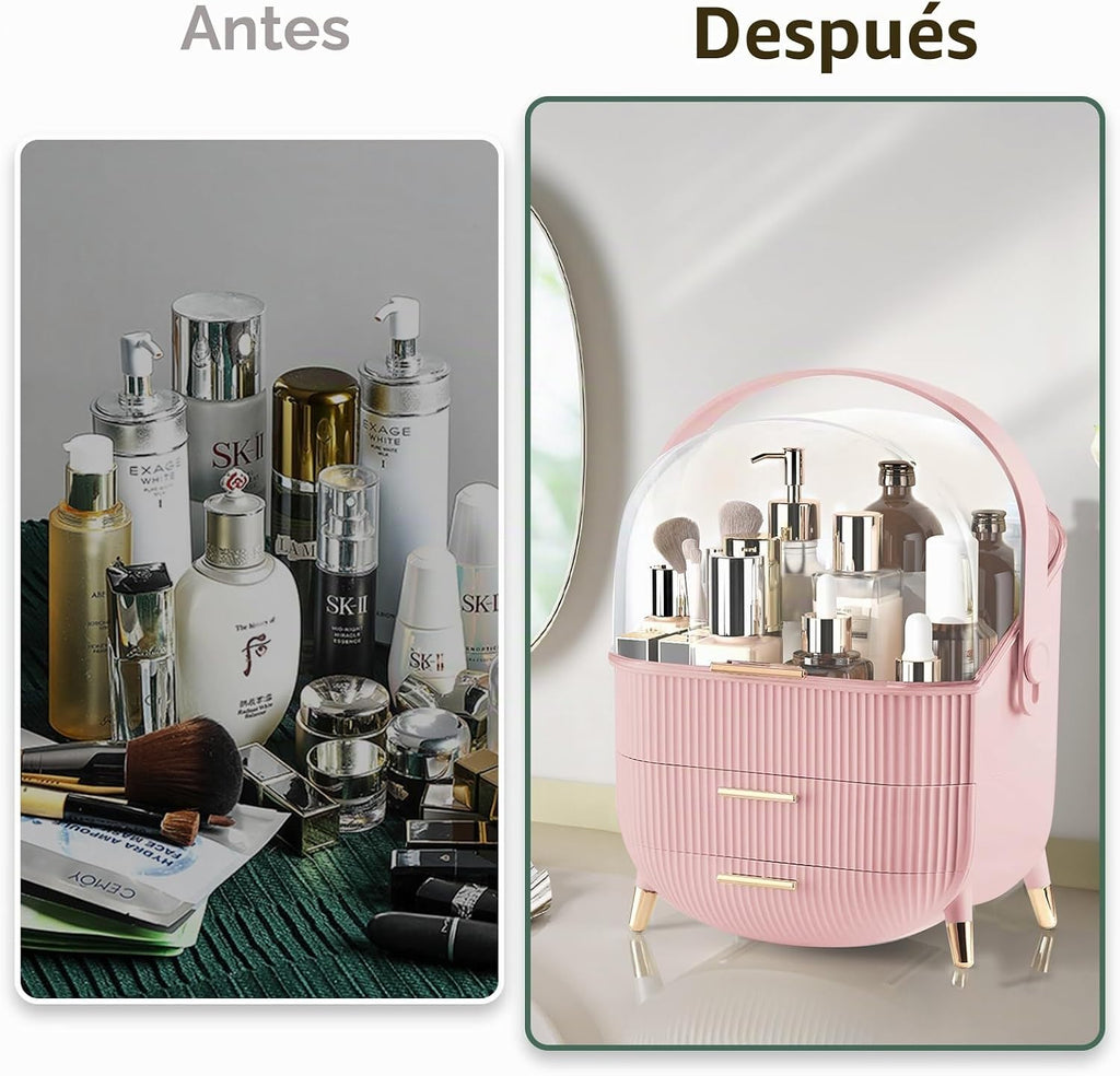 Organizador de maquillaje para tocador, organizador de cosméticos y...