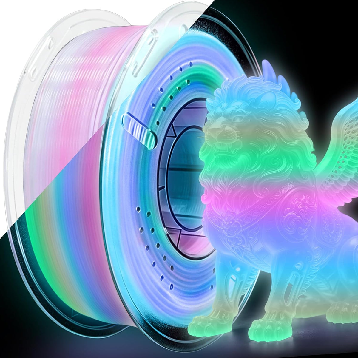Colourbing Filamento PLA + que brilla en la oscuridad de 0.069 pulg...