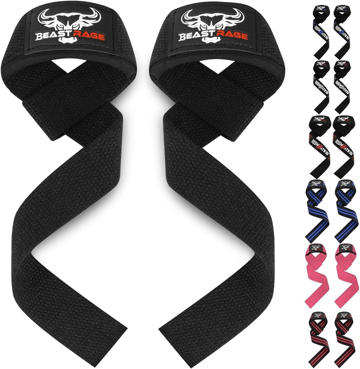 BEAST RAGE Correas de Levantamiento de Muñecas para Levantamiento d...