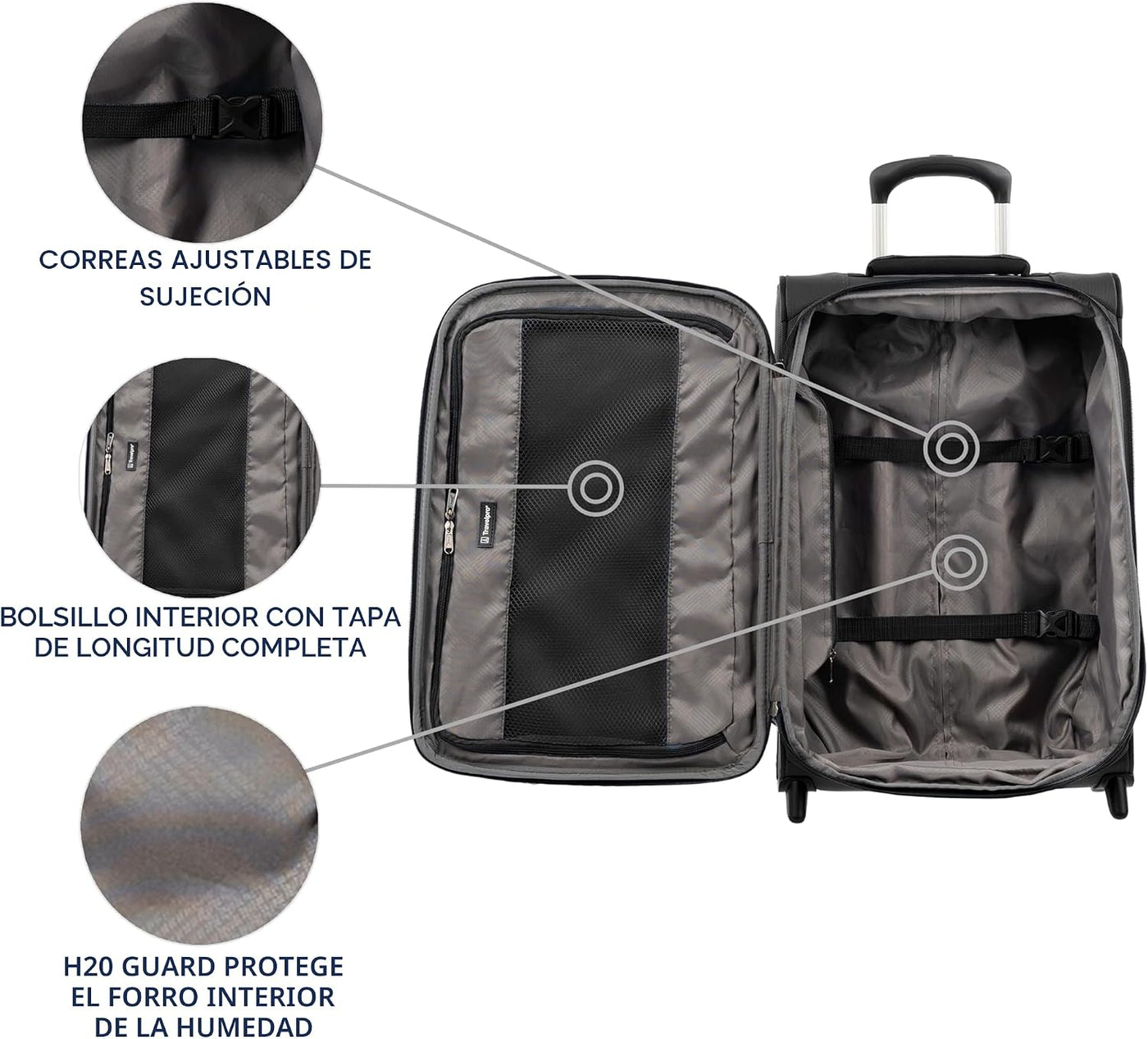 Travelpro Tourlite Softside Equipaje Expandible con 4 Ruedas Girato...