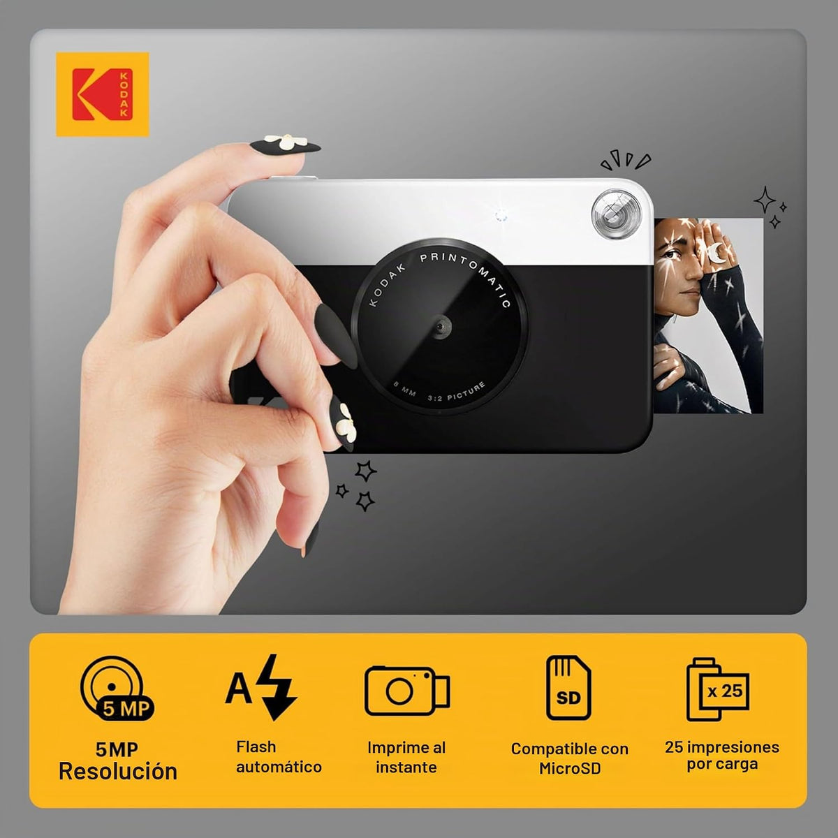 Kodak Printomatic - Paquete de inicio de cámara de impresión instan...